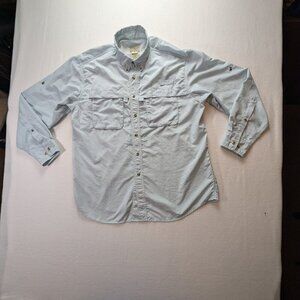 L.L Bean Button-Down Men's Shirt sky Blue Color Size L